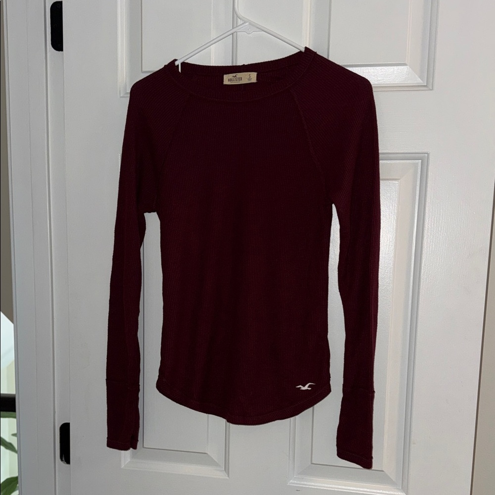 Hollister Deep Red Long Sleeve Top